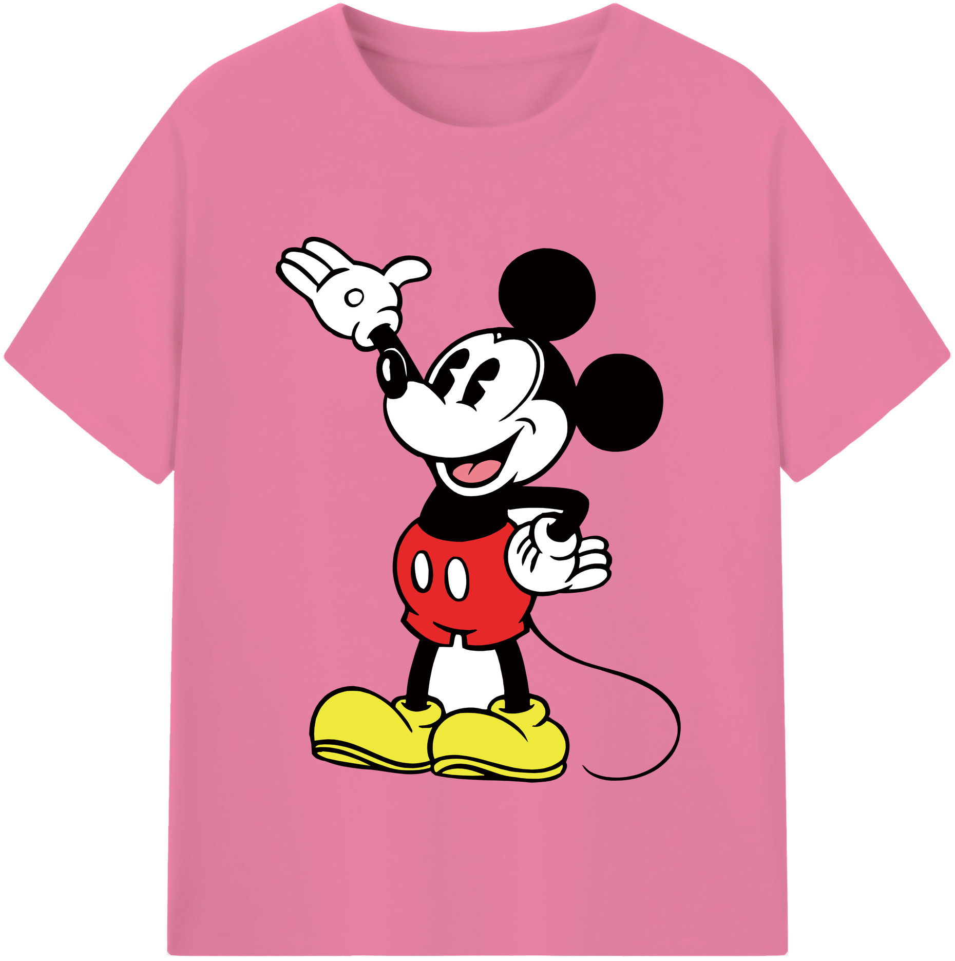 （画像用） ミッキーマウス Mickey Mouse 綿100％半袖Tシャツ（フロントプリント）